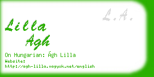 lilla agh business card